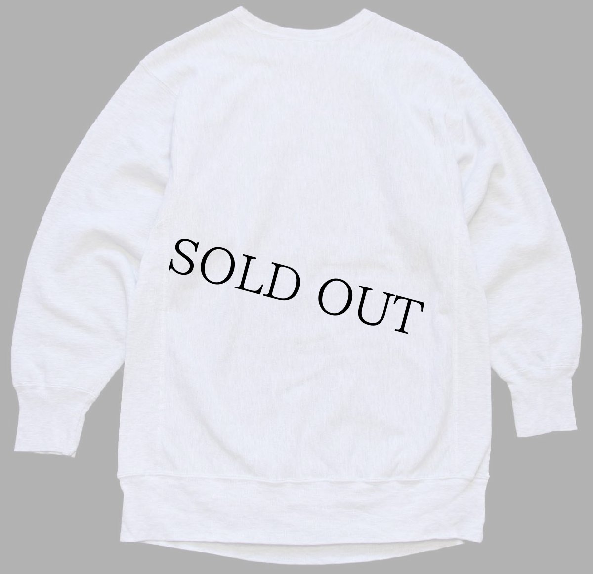 画像2: 90s メキシコ製 Championチャンピオン MICHIGAN LAW SCHOOL ひび割れプリント リバースウィーブ スウェット 杢グレー XXL★特大 (2)