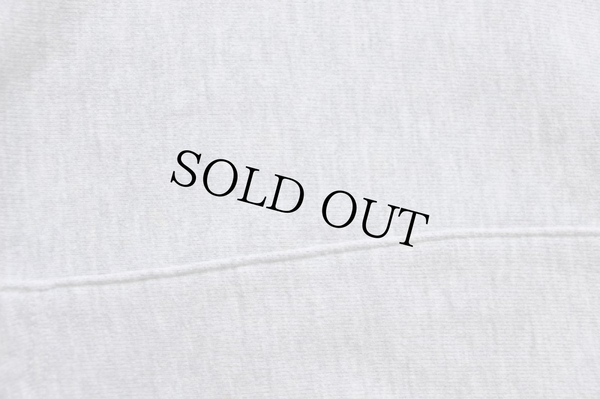 画像6: 90s USA製 Championチャンピオン ワンポイント リブライン リバースウィーブ スウェットパーカー 杢グレー×黒 M (6)