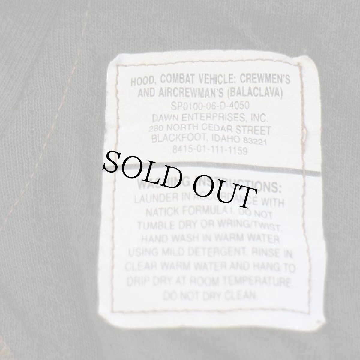 画像5: 00s 米軍 コンバット ビークル フード バラクラバ オリーブ (5)