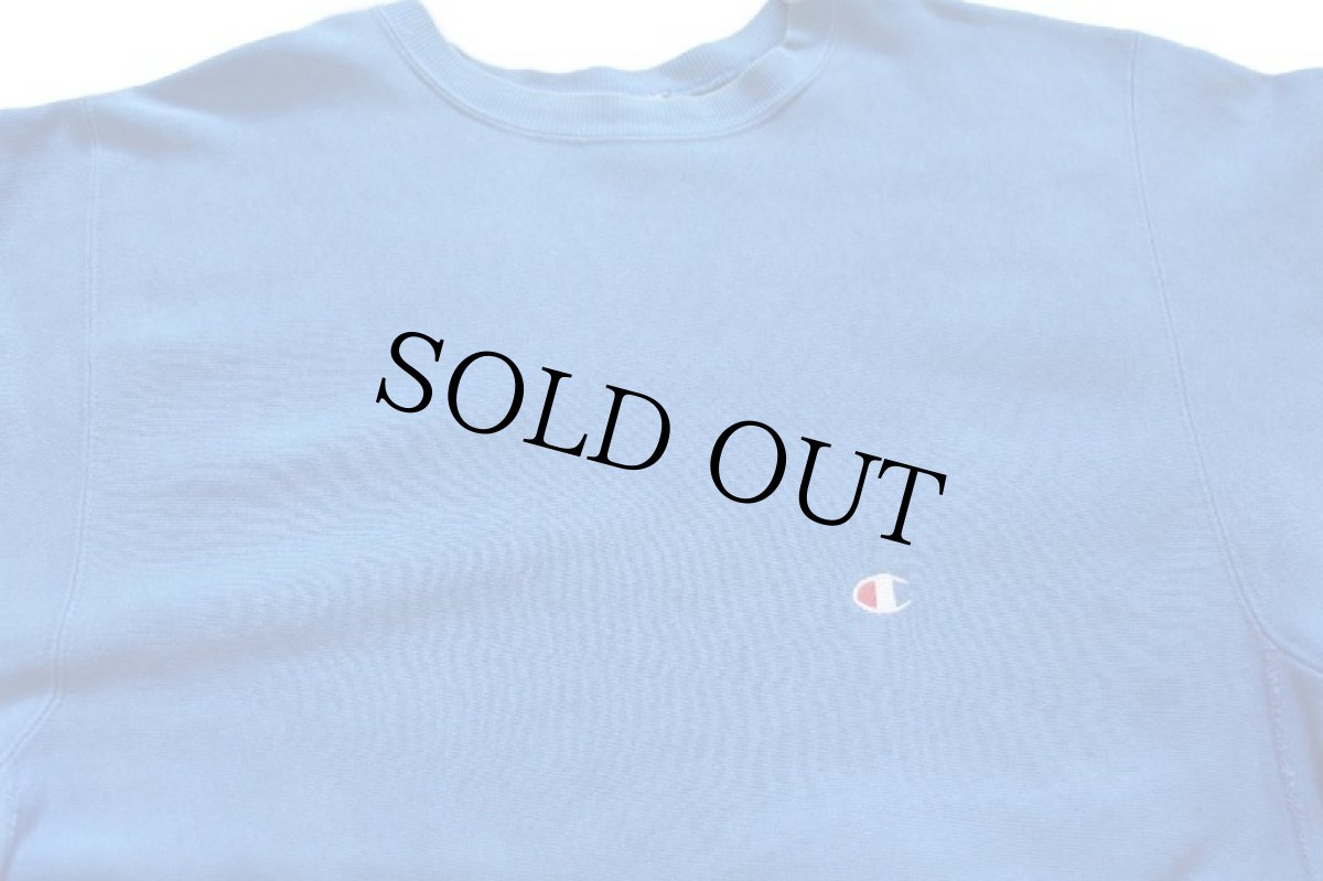 画像3: 90s USA製 Championチャンピオン ワンポイント リバースウィーブ スウェット 青 XL★152 (3)