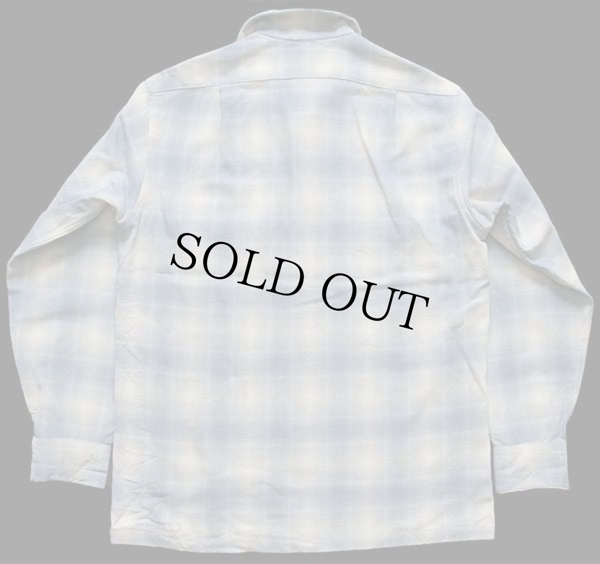 画像2: 70s USA製 PENDLETONペンドルトン オンブレチェック ウール オープンカラーシャツ M (2)