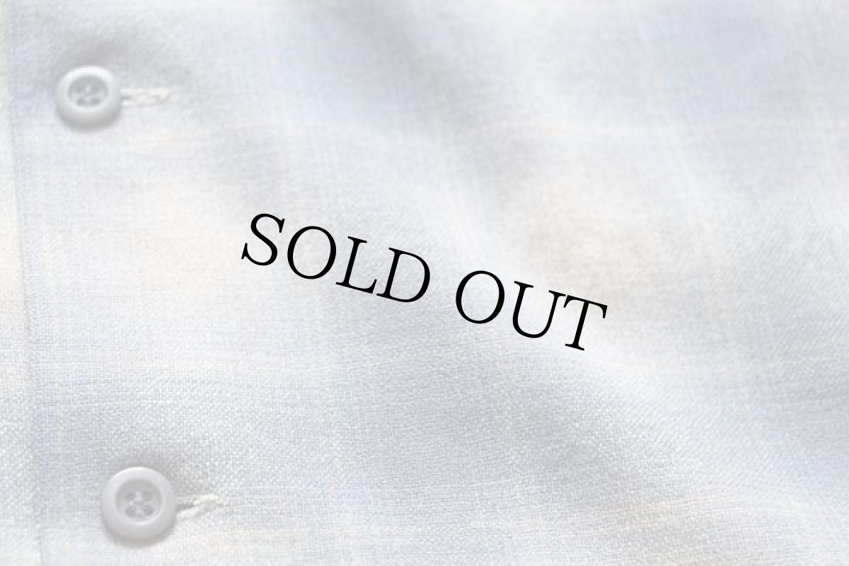 画像6: 70s USA製 PENDLETONペンドルトン オンブレチェック ウール オープンカラーシャツ M (6)