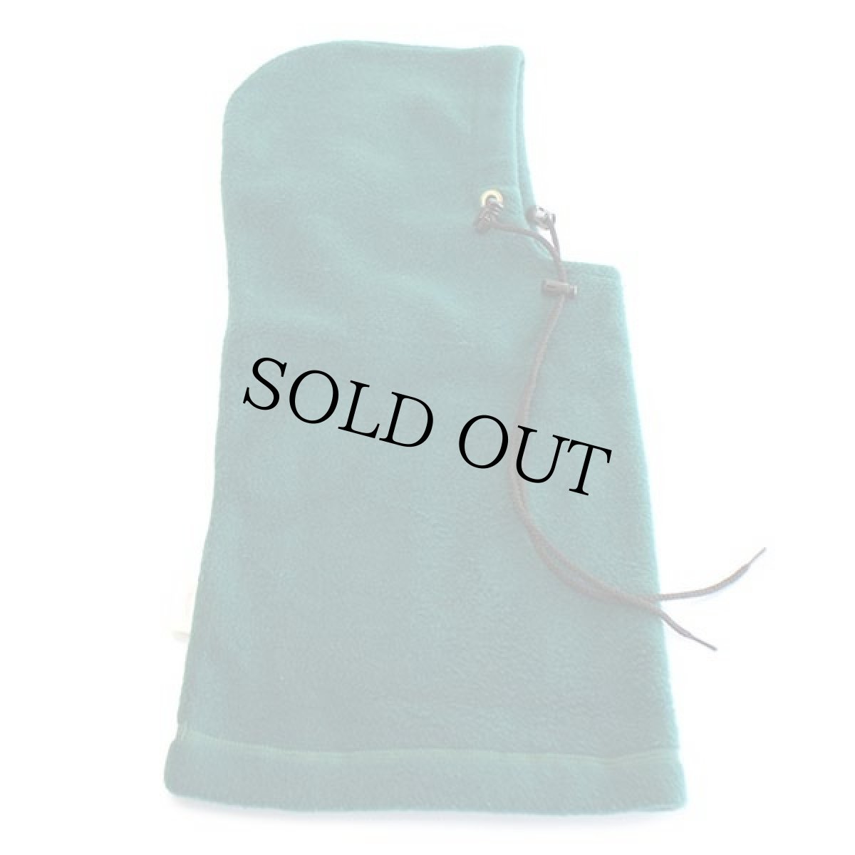 画像3: 80s USA製 UNKNOWN 無地 フリース フードウォーマー 緑★ネックウォーマー フェイスウォーマー バラクラバ (3)