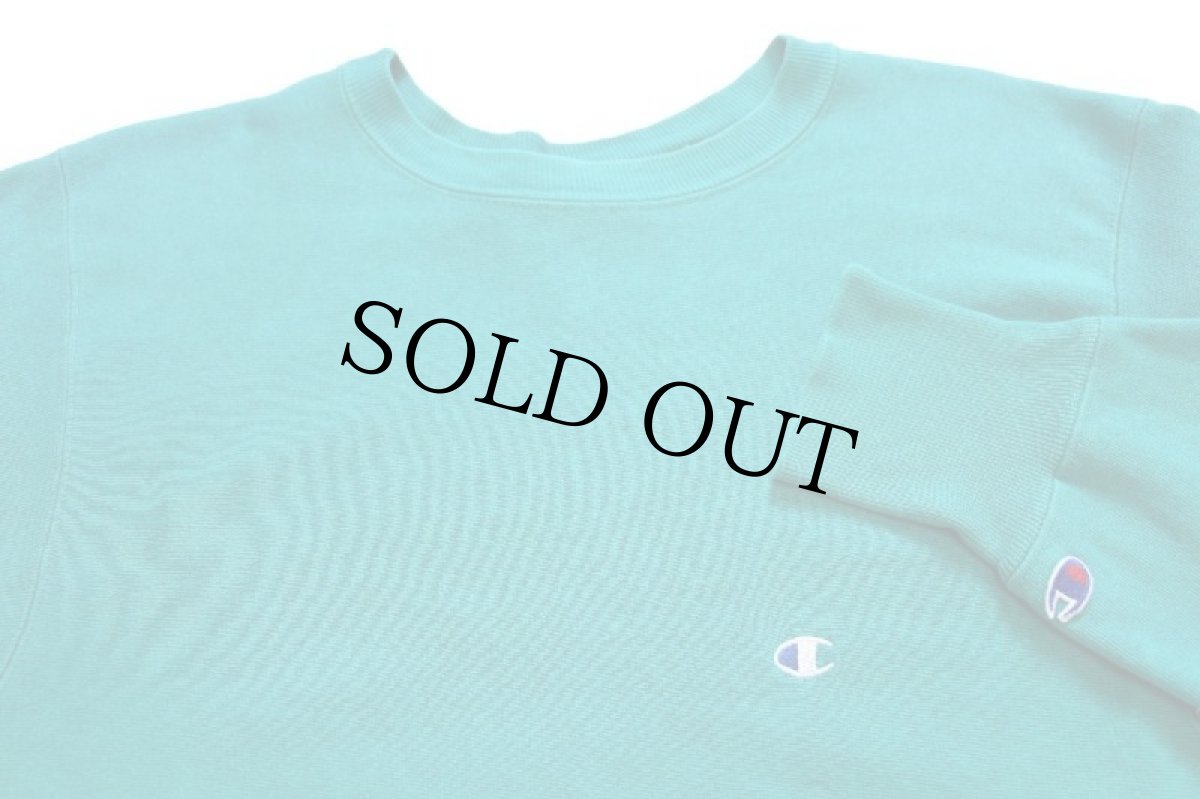 画像3: 90s USA製 Championチャンピオン ワンポイント リバースウィーブ スウェット エメラルドグリーン XL★151 (3)