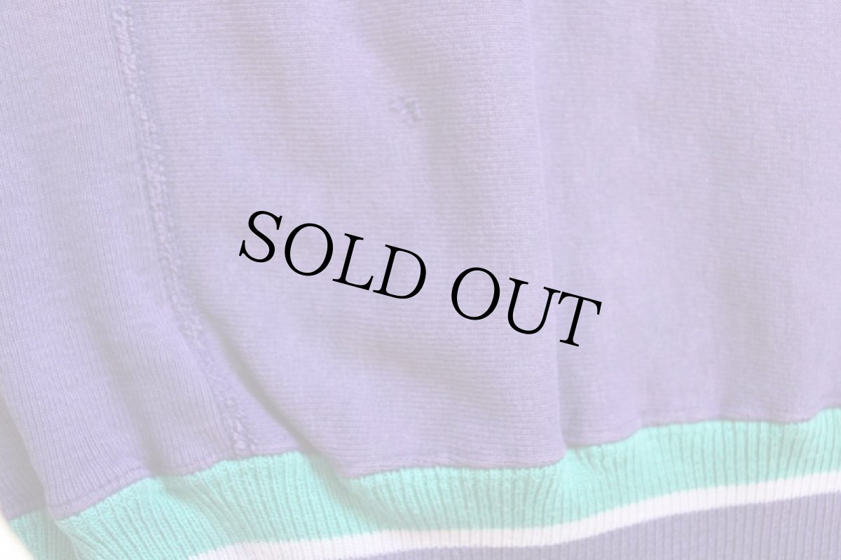 画像6: 90s USA製 Championチャンピオン ワンポイント リブライン リバースウィーブ スウェット 薄紫 M (6)