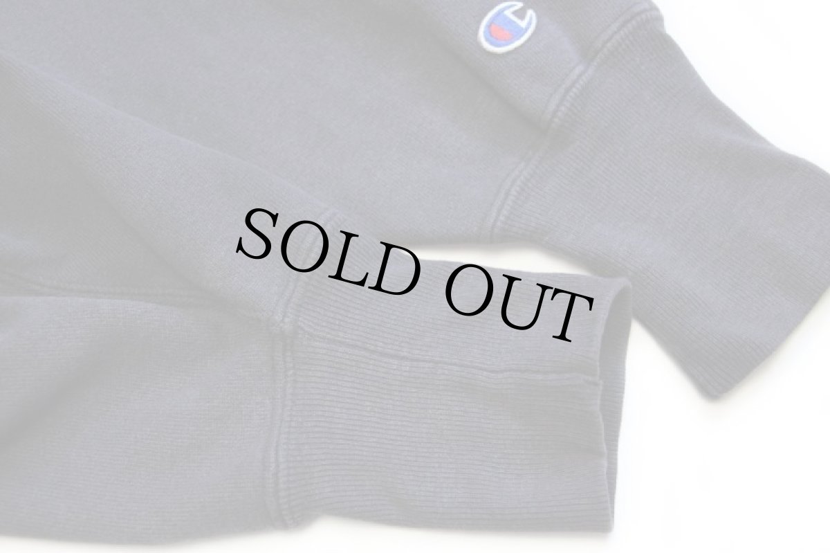 画像6: 90s USA製 Championチャンピオン ワンポイント リバースウィーブ スウェット 黒 フェード L (6)