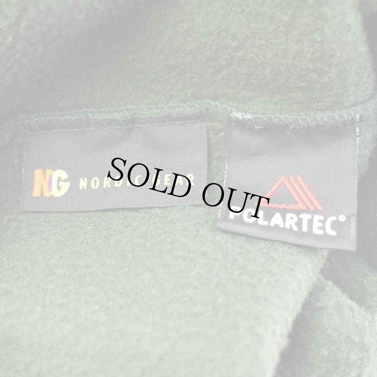 画像4: 90s NORDIC GEAR 無地 POLARTEC フリース フードウォーマー オリーブ★ネックウォーマー バラクラバ (4)