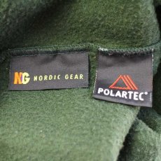 画像4: 90s NORDIC GEAR 無地 POLARTEC フリース フードウォーマー オリーブ★ネックウォーマー バラクラバ (4)