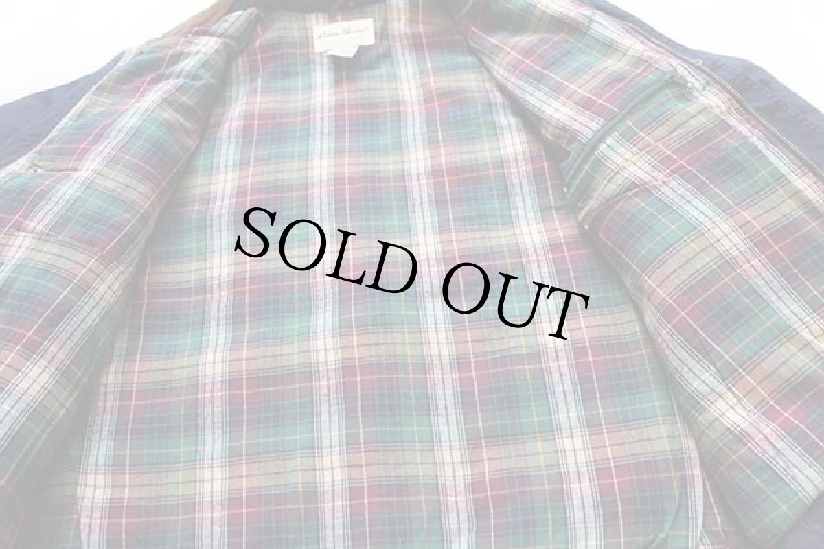 画像5: 90s EddieBauerエディーバウアー マドラスチェック コットンライナー ダウンジャケット 紺 L (5)