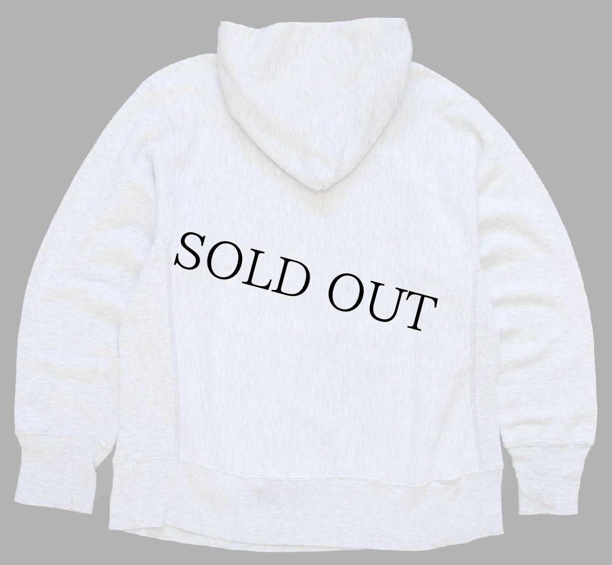 画像2: 80s USA製 Championチャンピオン MICHIGAN STATE 染み込みプリント リバースウィーブ スウェットパーカー 杢グレー L (2)