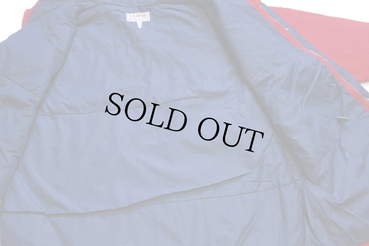 画像5: 80s USA製 L.L.Bean BAXTER STATE PARKA 中綿入り ナイロン マウンテンパーカー 赤 XL (5)