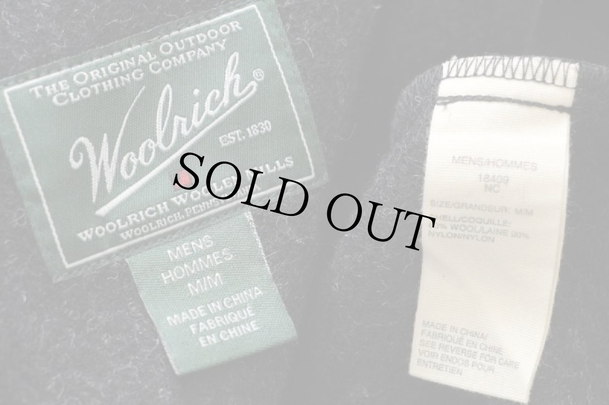 画像4: Woolrichウールリッチ チョークストライプ ウールベスト 黒 M (4)