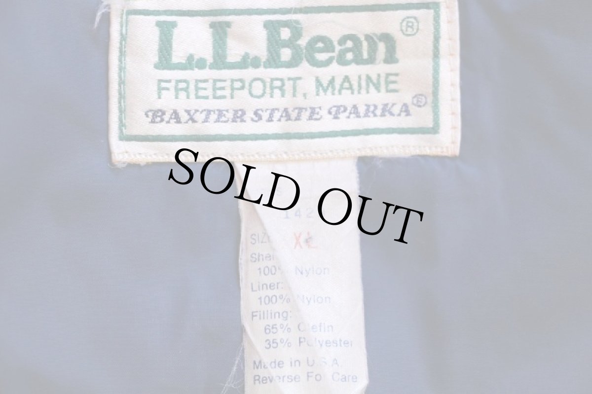 画像4: 80s USA製 L.L.Bean BAXTER STATE PARKA 中綿入り ナイロン マウンテンパーカー 赤 XL (4)