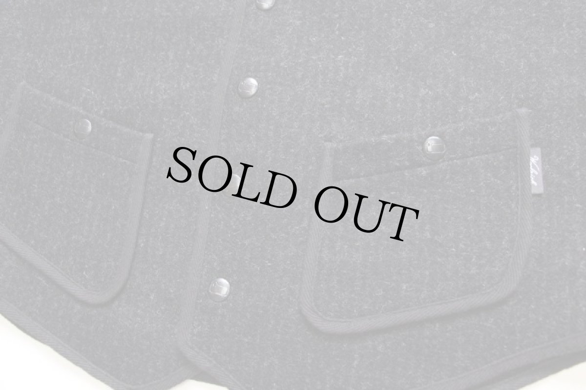 画像6: Woolrichウールリッチ チョークストライプ ウールベスト 黒 M (6)