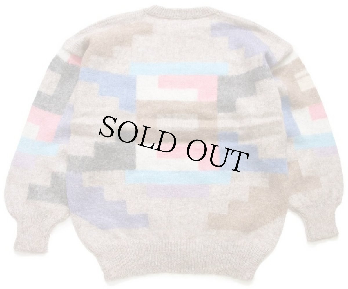 画像2: ペルー製 Hioleta Sweaters フォークロア柄 アルパカ ハンドニット セーター L (2)