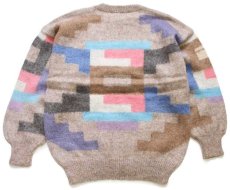 画像2: ペルー製 Hioleta Sweaters フォークロア柄 アルパカ ハンドニット セーター L (2)