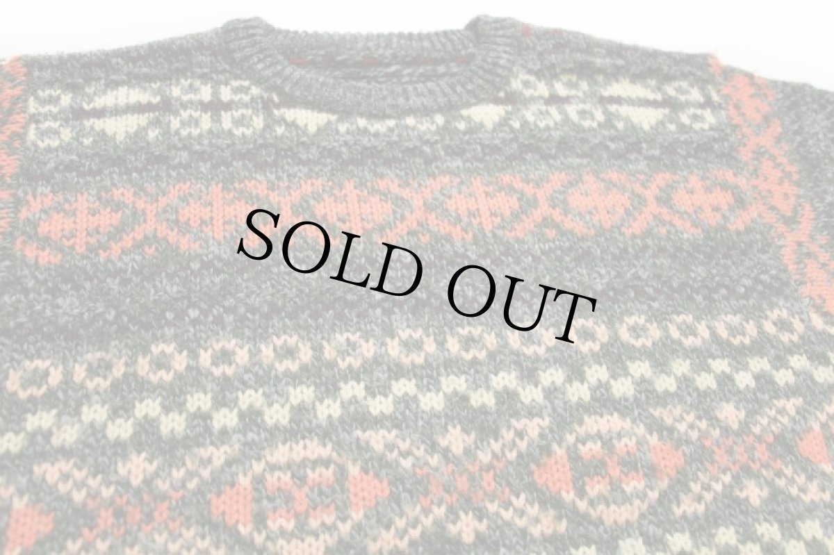 画像3: 90s イタリア製 UNKNOWN フォークロア柄 ウールニット セーター L (3)