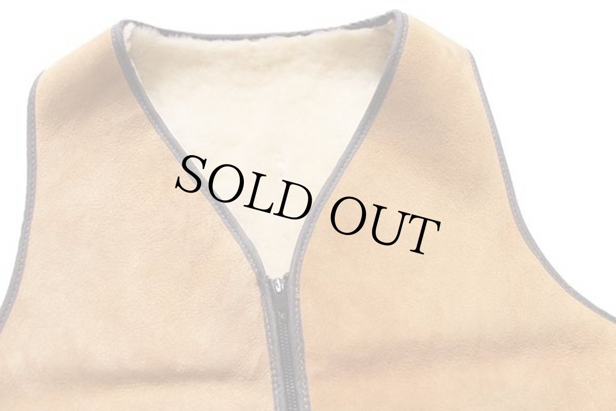 画像3: 80s USA製 Sportsman パチポケ シープスキン リアル ムートンベスト 茶 L (3)