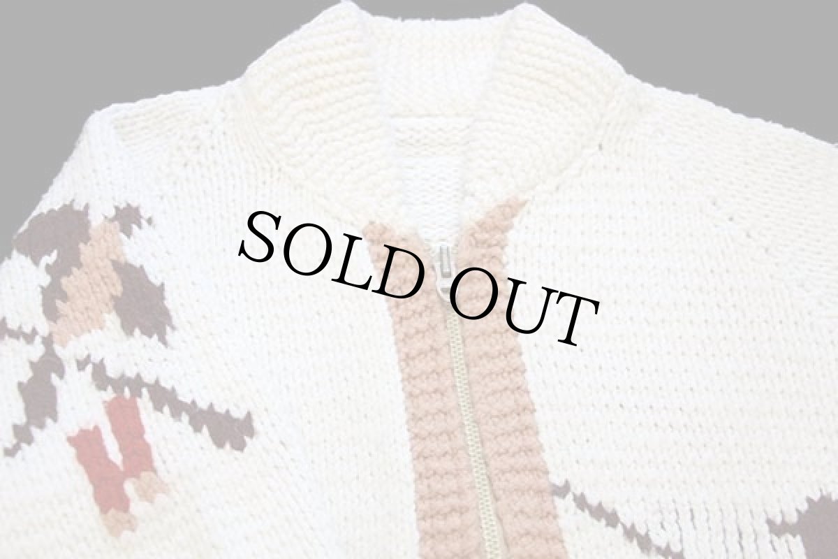 画像3: 70s ハンティング柄 ハンドニット カウチンセーター (3)