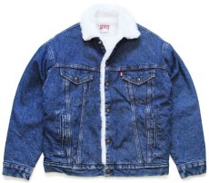 画像1: 80s USA製 Levi'sリーバイス 70609 ボアライナー デニムジャケット 4ポケット S (1)