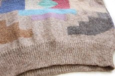 画像5: ペルー製 Hioleta Sweaters フォークロア柄 アルパカ ハンドニット セーター L (5)