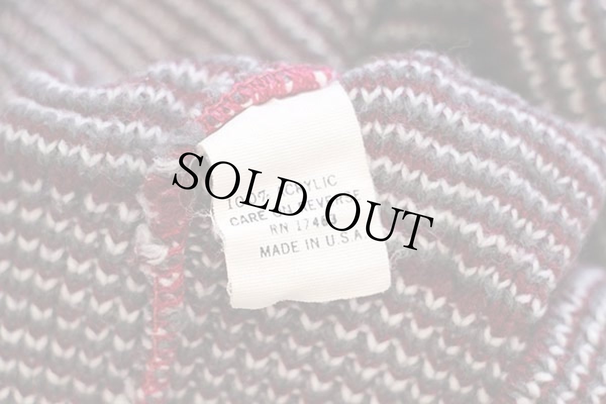 画像4: 80s USA製 UNKNOWN ペイズリー 総柄 ジャガード アクリルニット セーター (4)