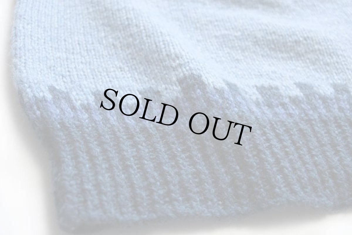 画像5: 80s 英国製 LANDS'ENDランズエンド 丸ヨーク ノルディック柄 ウールニット セーター (5)