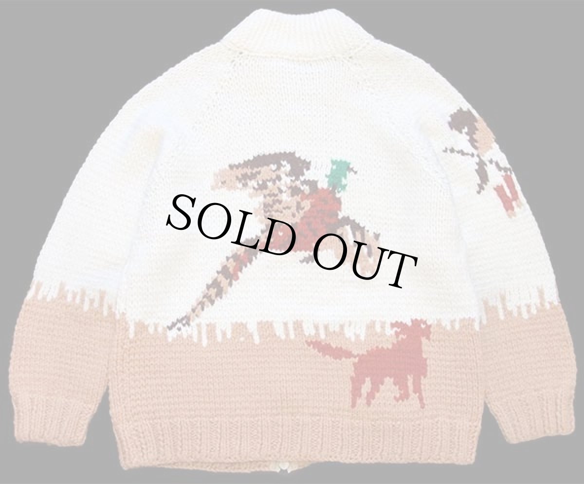 画像2: 70s ハンティング柄 ハンドニット カウチンセーター (2)