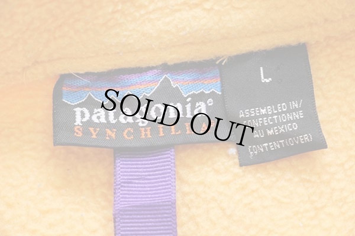 画像4: 90s メキシコ製 patagoniaパタゴニア マースピアル ハーフジップ シンチラ フリース 黄 L (4)