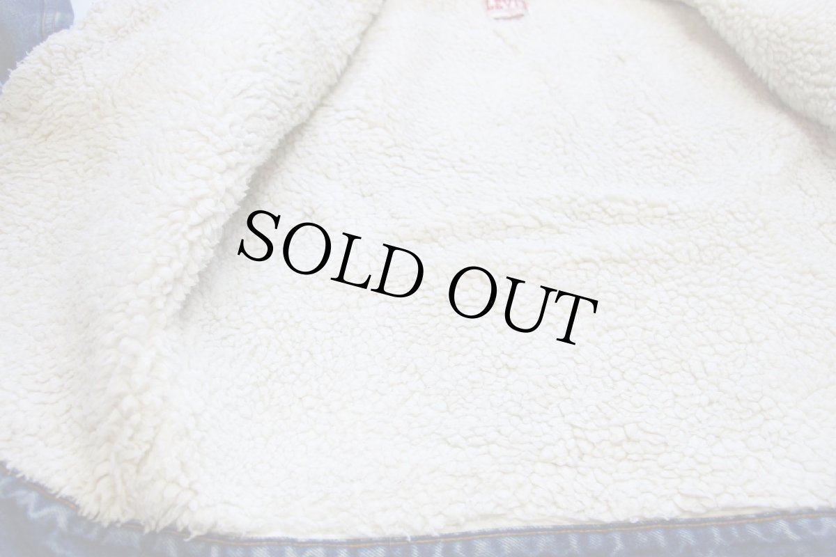 画像5: 80s USA製 Levi'sリーバイス 70608 ボアライナー デニムジャケット 4ポケット 40R (5)