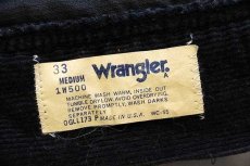画像6: 70s USA製 Wranglerラングラー 1W500 コーデュロイパンツ 黒 33 (6)