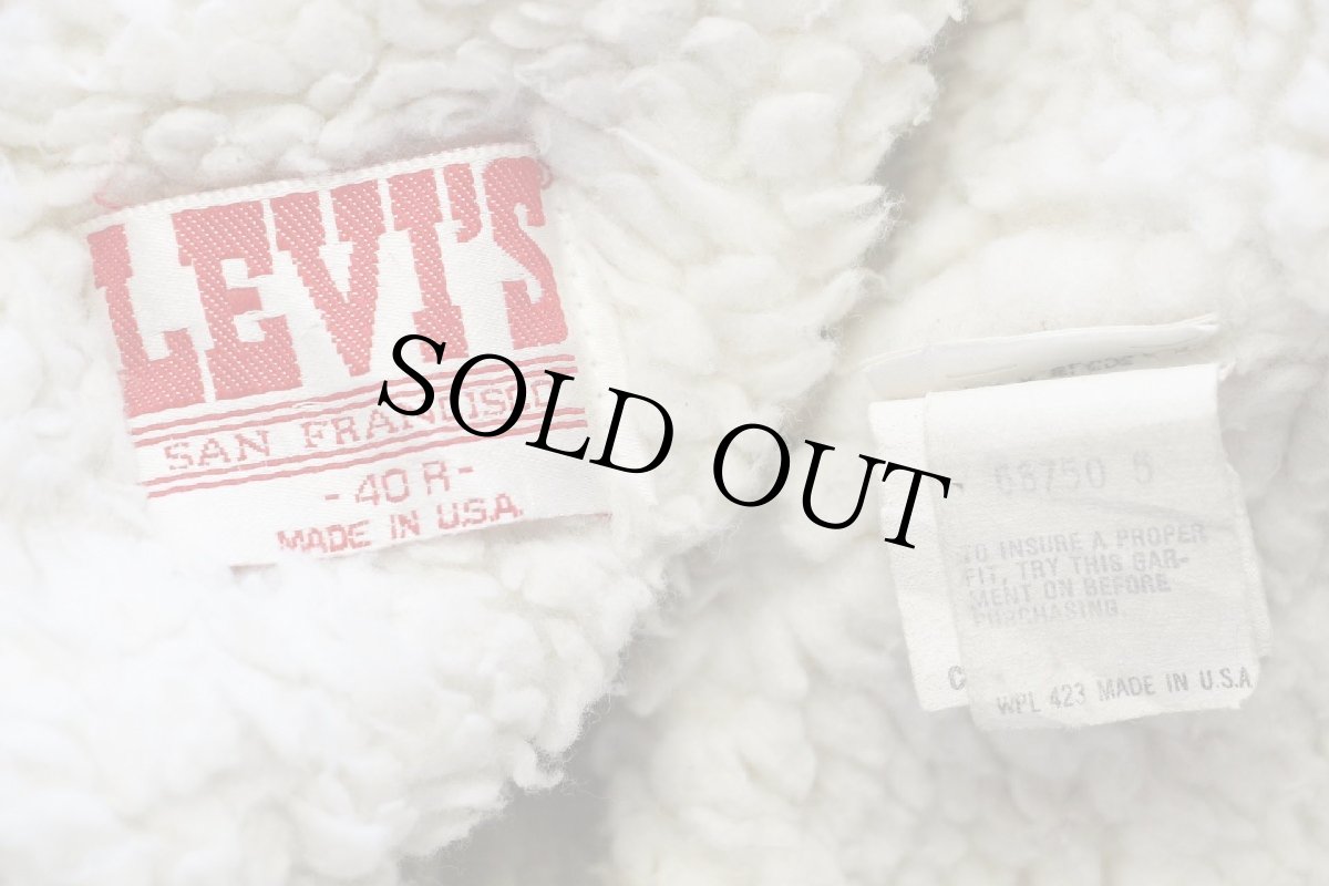 画像4: 80s USA製 Levi'sリーバイス 70608 ボアライナー デニムジャケット 4ポケット 40R (4)