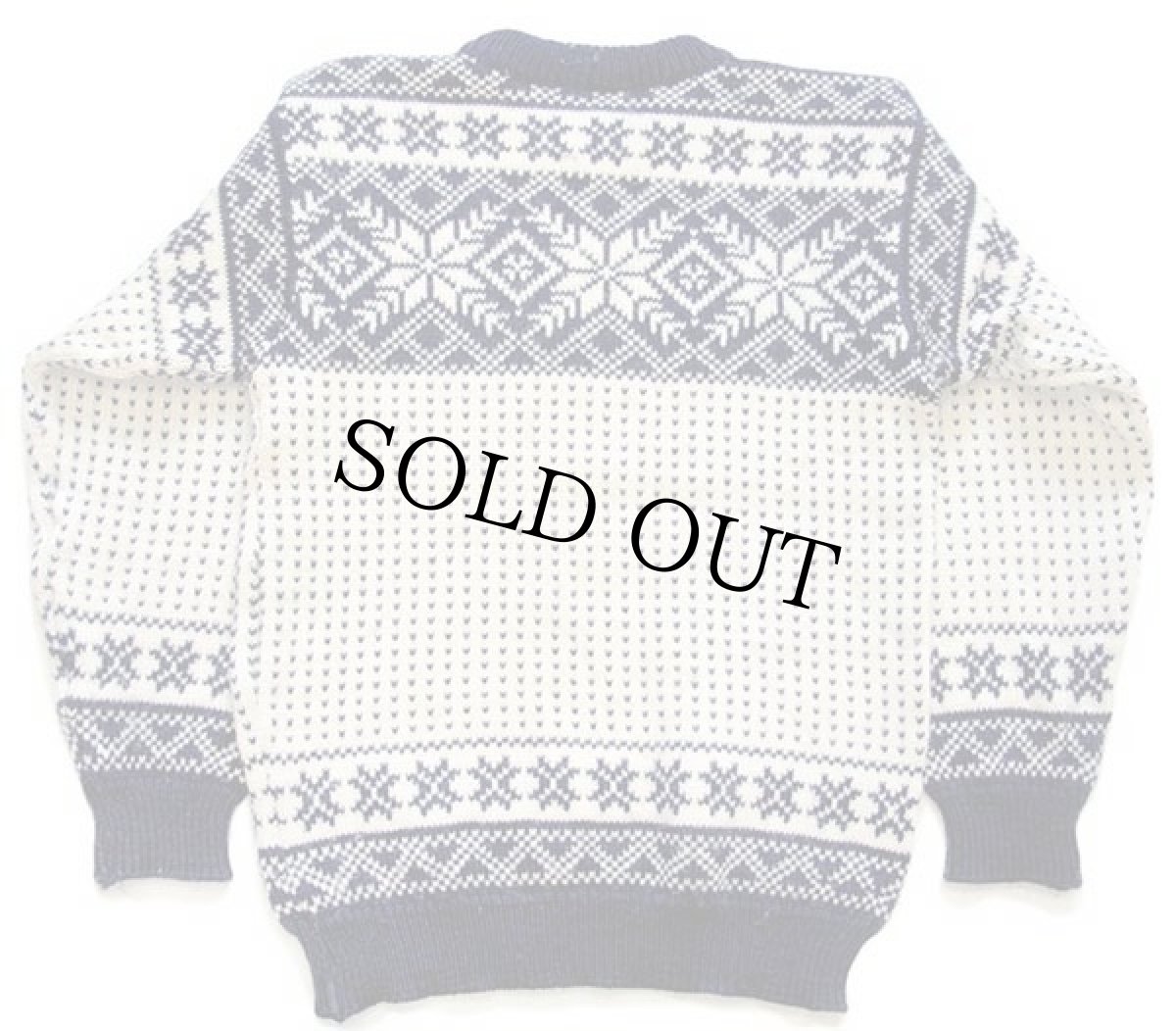 画像2: 80s ノルウェー製 DALE OF NORWAY 雪柄 ノルディック柄 ウールニット セーター 48 (2)