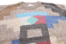 画像3: ペルー製 Hioleta Sweaters フォークロア柄 アルパカ ハンドニット セーター L (3)