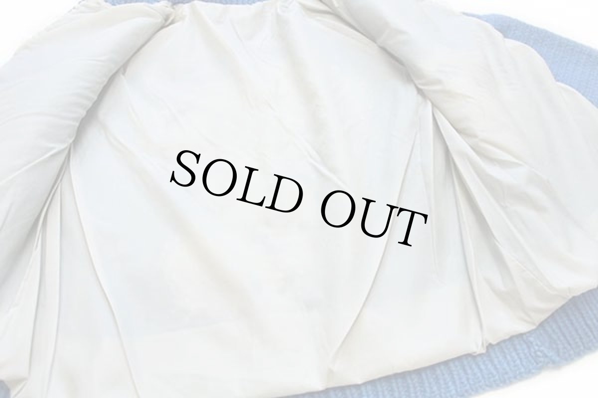 画像6: 80s シロクマ柄 ハンドニット ウール カウチンセーター 青 (6)