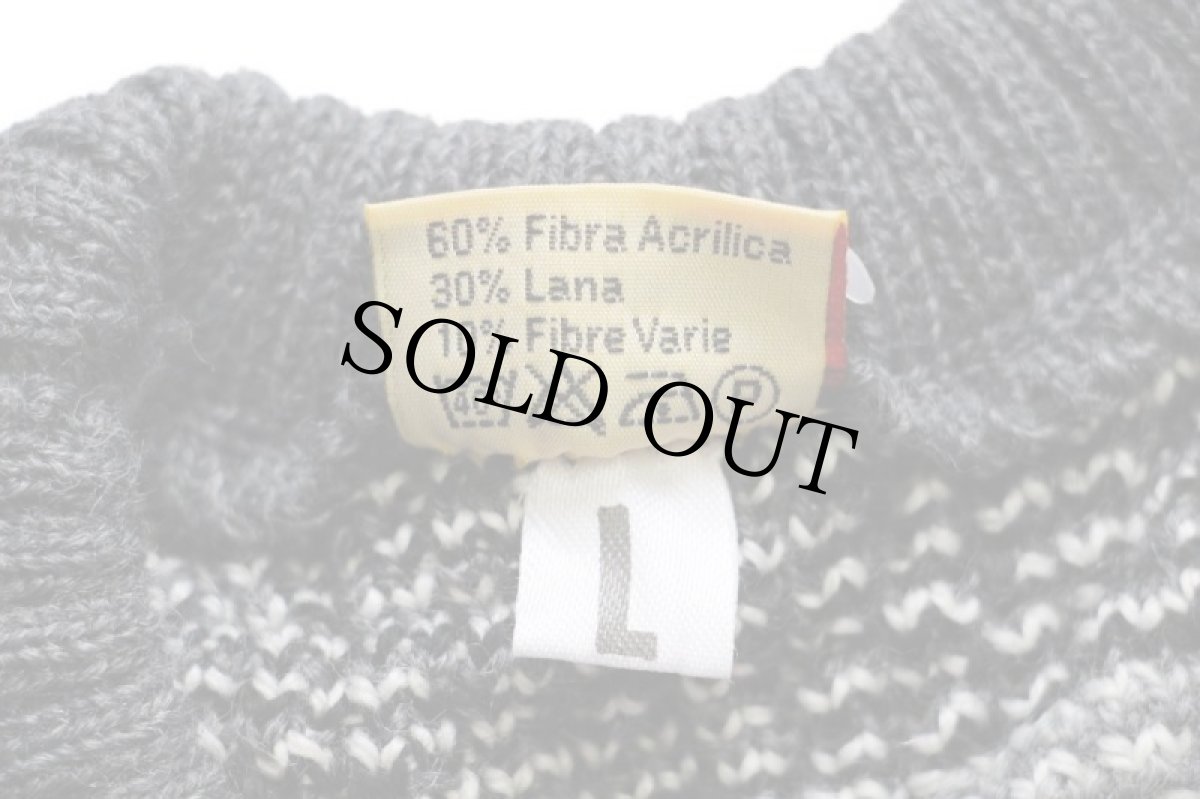 画像6: デッドストック★80s fal 迷彩柄 アクリル×ウールニット コマンドセーター L (6)