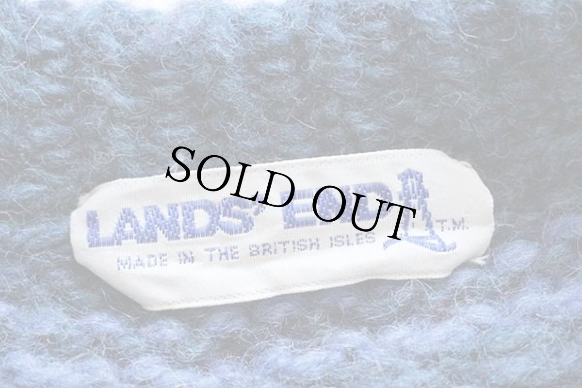 画像4: 80s 英国製 LANDS'ENDランズエンド 丸ヨーク ノルディック柄 ウールニット セーター (4)