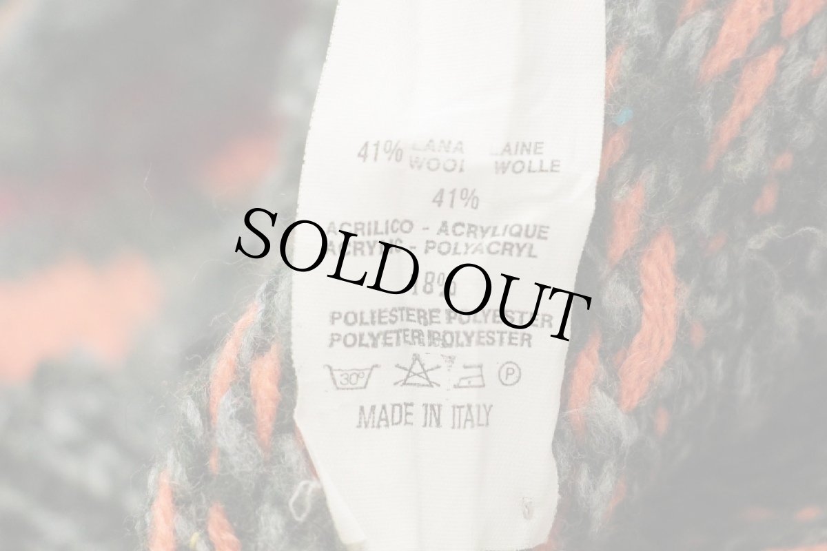 画像4: 90s イタリア製 UNKNOWN フォークロア柄 ウールニット セーター L (4)