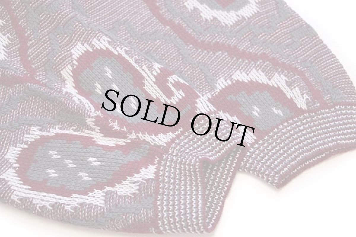 画像6: 80s USA製 UNKNOWN ペイズリー 総柄 ジャガード アクリルニット セーター (6)