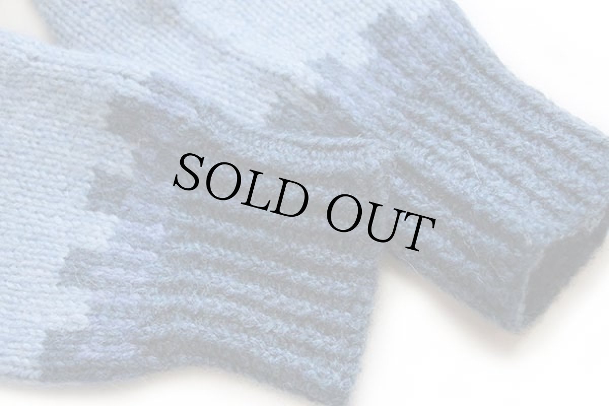 画像6: 80s 英国製 LANDS'ENDランズエンド 丸ヨーク ノルディック柄 ウールニット セーター (6)