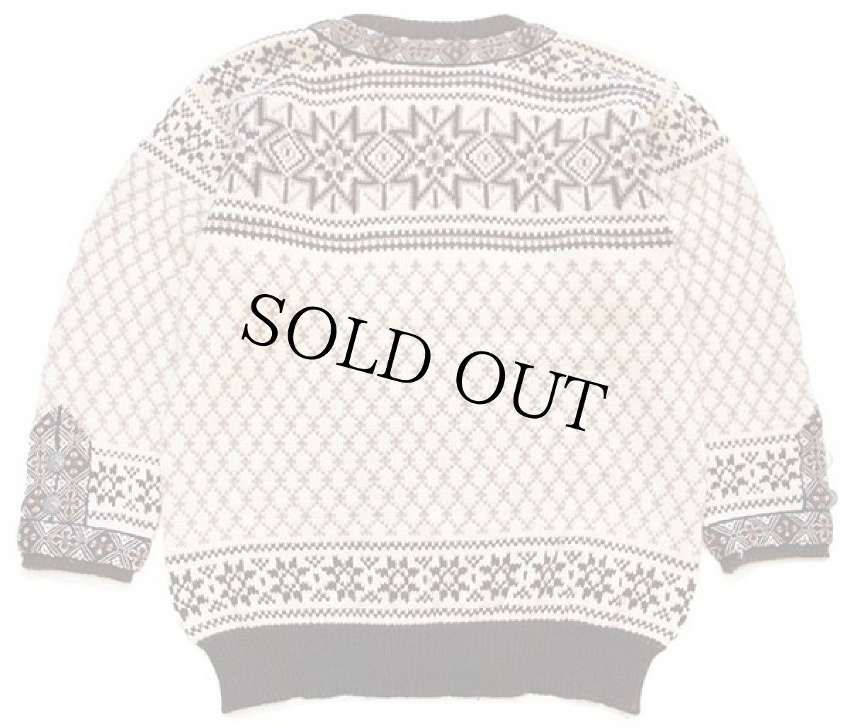 画像2: 80s ノルウェー製 DALE OF NORWAY ノルディック柄 チロリアンテープ ウールニット カーディガン L 52 (2)