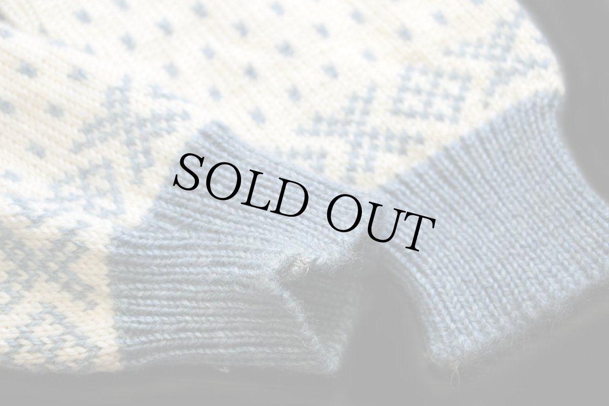 画像5: 80s ノルウェー製 DALE OF NORWAY ノルディック柄 チロリアンテープ ウールニット カーディガン XL (5)