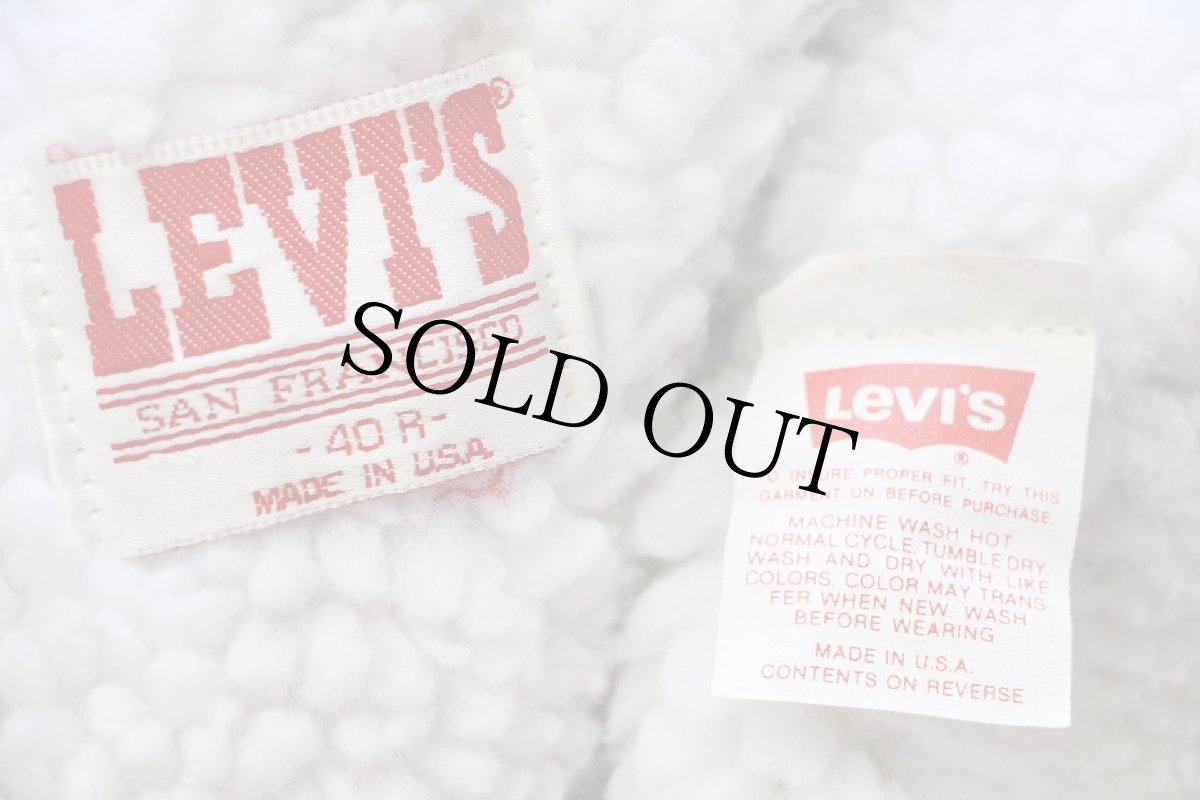 画像4: 80s USA製 Levi'sリーバイス 70608 ボアライナー デニムジャケット 4ポケット 40R★A (4)