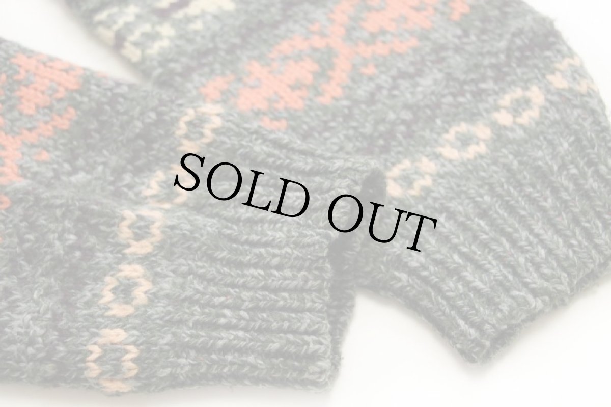 画像6: 90s イタリア製 UNKNOWN フォークロア柄 ウールニット セーター L (6)