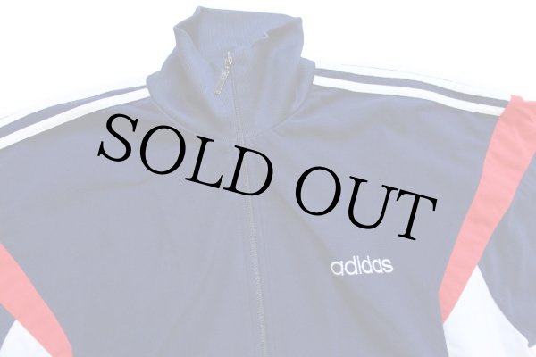 90s adidasアディダス ロゴ刺繍 マルチカラー 切り替え ハイネック