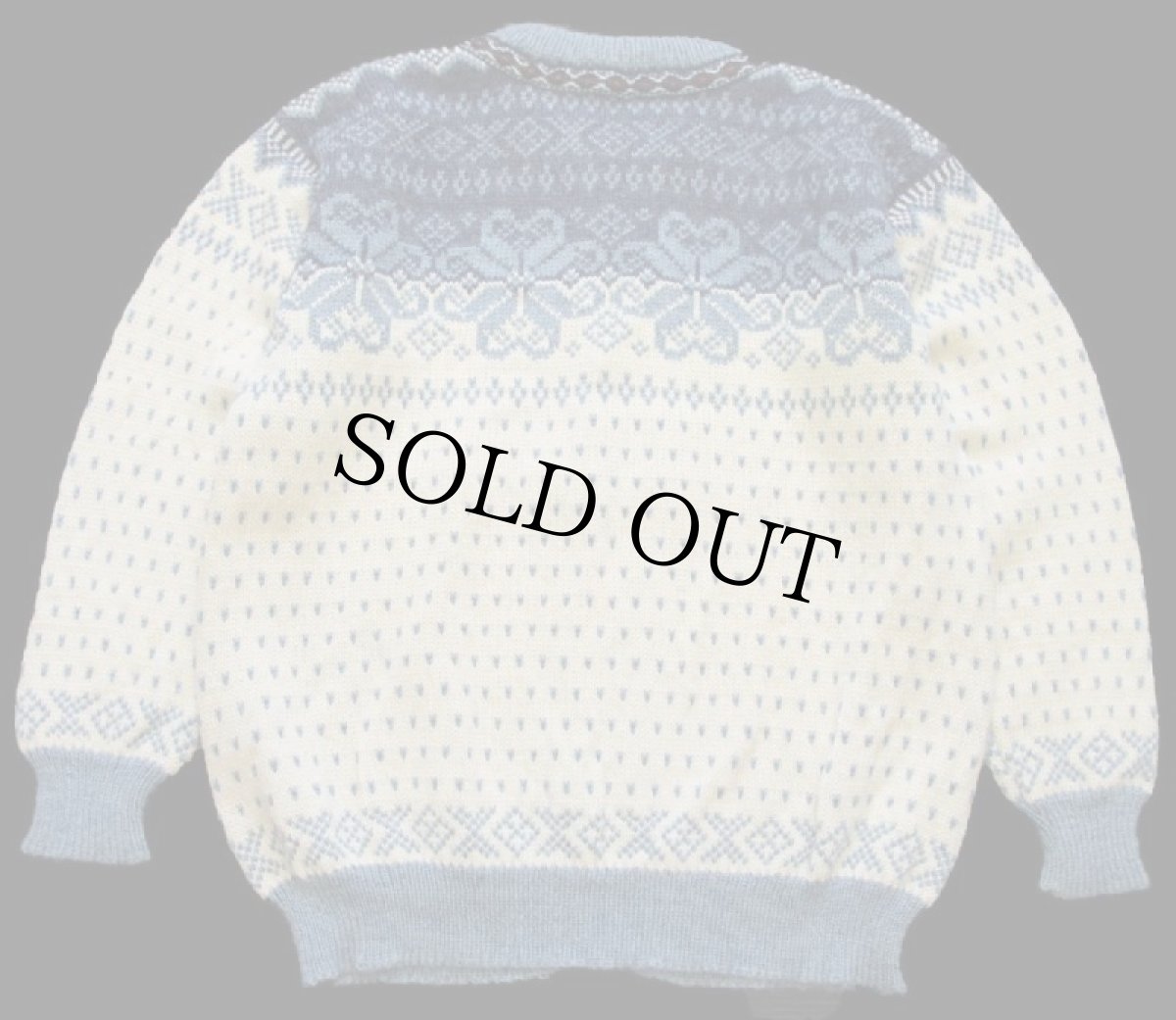 画像2: 80s ノルウェー製 DALE OF NORWAY ノルディック柄 チロリアンテープ ウールニット カーディガン XL (2)