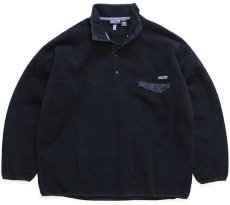 画像1: 00s メキシコ製 patagoniaパタゴニア シンチラ フリース スナップT 黒 XXL★特大 (1)