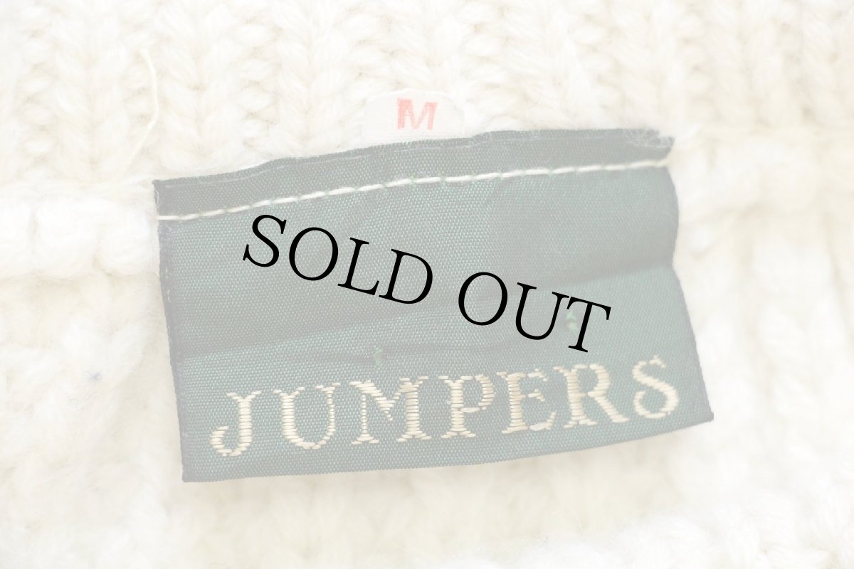 画像4: 英国製 JUMPERS 無地 ローゲージ ウールニット セーター ナチュラル M (4)