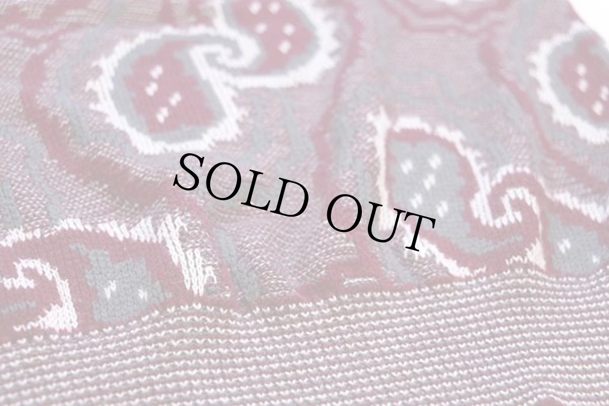 画像5: 80s USA製 UNKNOWN ペイズリー 総柄 ジャガード アクリルニット セーター (5)