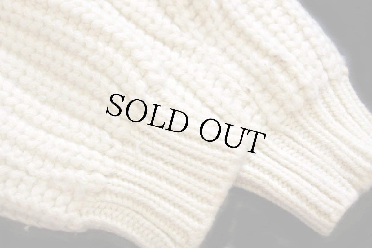 画像6: 英国製 JUMPERS 無地 ローゲージ ウールニット セーター ナチュラル M (6)